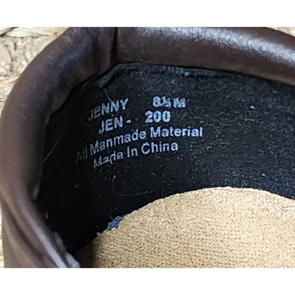 Glolily Jenny Slip On Comfort Shoes Clogs Vegan Brown Women's Size 8.5 M